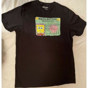 Nickeledeon 2021 Viacom.  Black Spongebob shirt Size Large Unisex